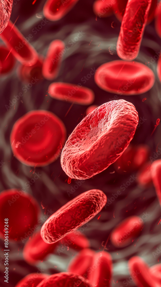 The journey of red blood cells as they traverse through the bloodstream, carrying oxygen from the lungs to various tissues and organs throughout the body The journey of red blood cells as they traverse through the bloodstream, carrying oxygen from the lungs to various tissues and organs throughout the body