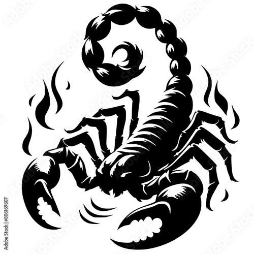 Dangerous scorpion silhouette