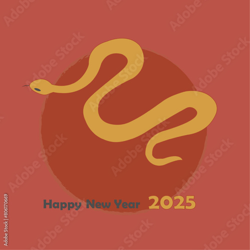 chinese new year snake 2025 card 