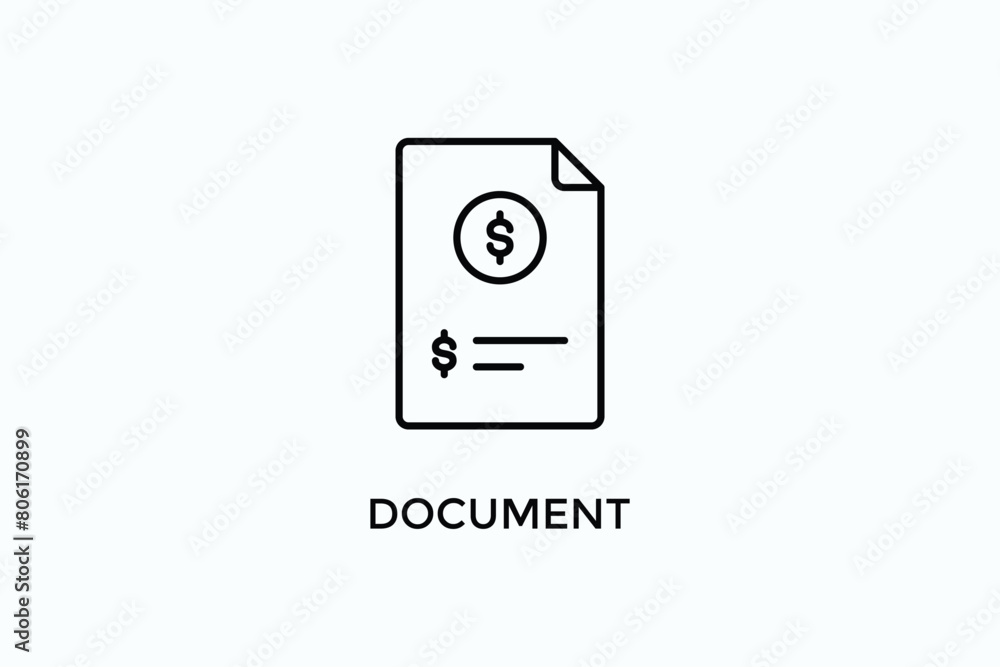 Document Vector Icon Or Logo Sign Symbol Illustration Document Vector Icon Or Logo Sign Symbol Illustration