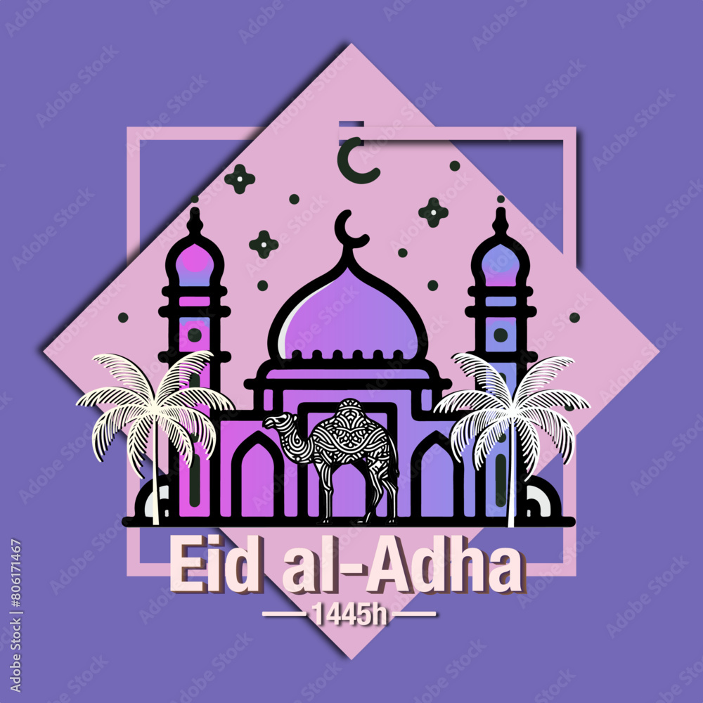 Eid al Adha 2024 template poster Eid al Adha 2024 template poster