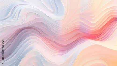 Minimalist abstract composition with ethereal gradients white wall as main focus.