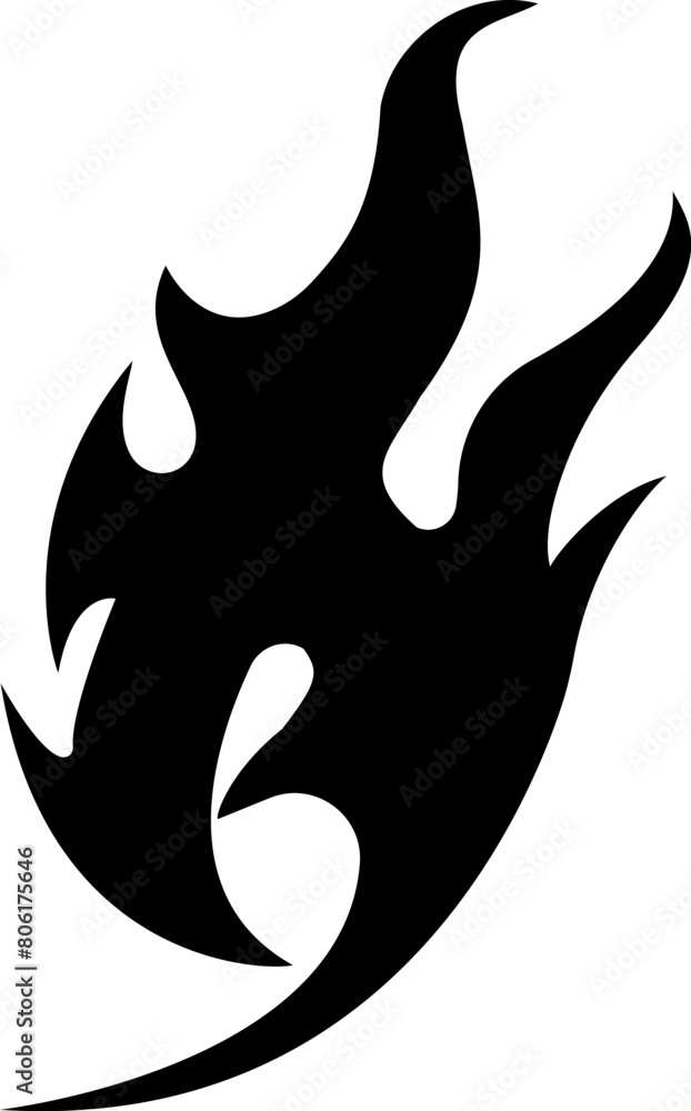 Web burning fire logo, simple icon Web burning fire logo, simple icon
