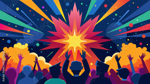 As the fireworks erupted in a dazzling display above they also unleashed a barrage of disorienting strobe lights and subliminal messaging spreading.