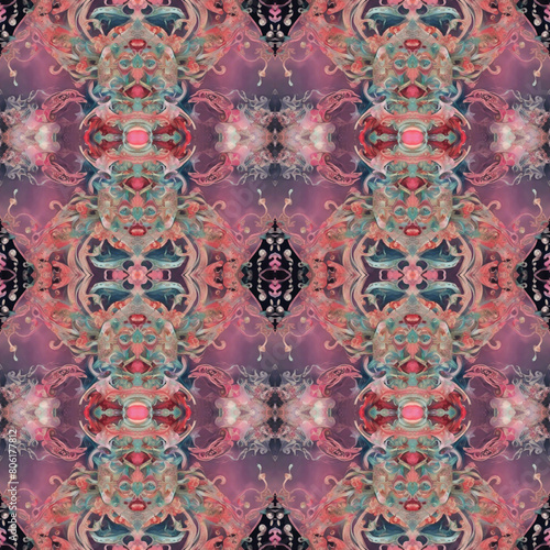 Wallpaper Mural ornament with crystals, seamless pattern, fashion print, decorative texture Torontodigital.ca