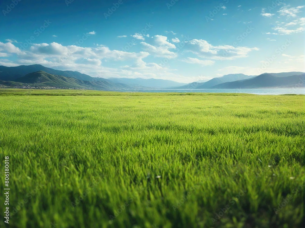 green field and blue sky green field and blue sky
