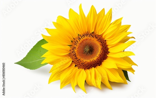 Original Sunflower on White