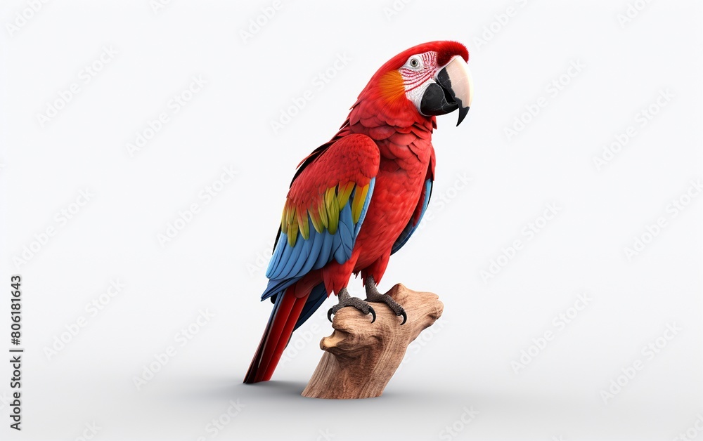 Original Parrot on White Background