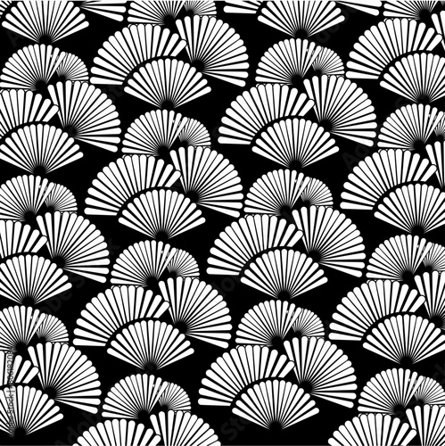 Wallpaper Mural Vector Floral Art Nouveau Seamless Pattern. Geometric decorative leaves texture. Retro stylish background. Torontodigital.ca