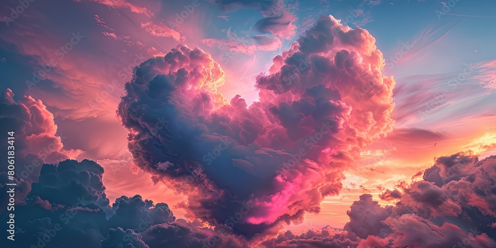 Majestic Valentine Heart Adrift in Dreamy Skies Majestic Valentine Heart Adrift in Dreamy Skies