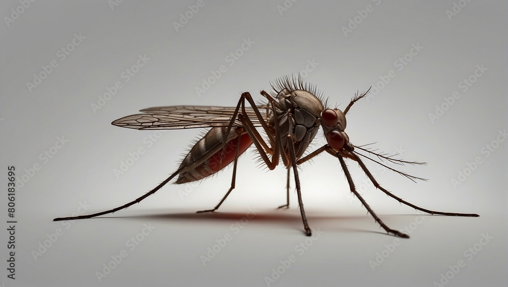 mosquito with closeup mosquito with closeup