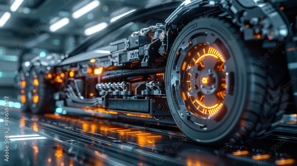 Fototapeta premium futuristic car render