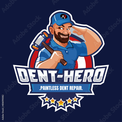 Professional esports and gaming logo free vector download construction mascot logo design with modern illustration concept style for badge, emblem and tshirt printing. smart construction illustration.