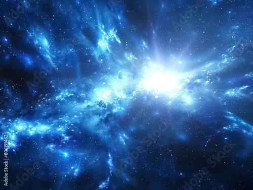 blue universe shining background