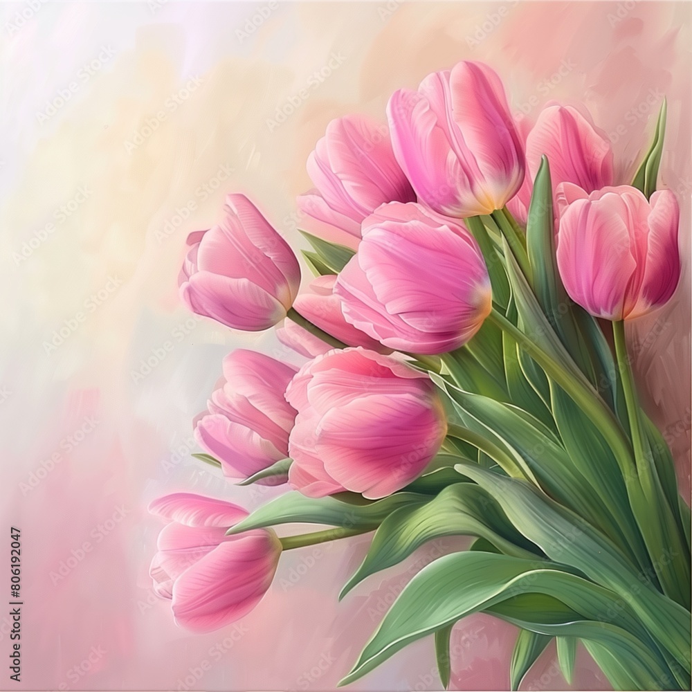 Obraz premium beautiful tulip background - 1