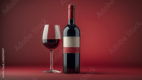 bottle of wine isolated background
