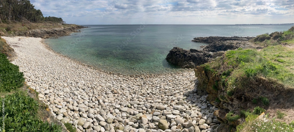 Le long de la côte à Combrit en Bretagne Cornouaille Finistère France
