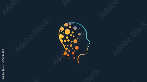 Mental health foundation logo design. Human mental health development and care.