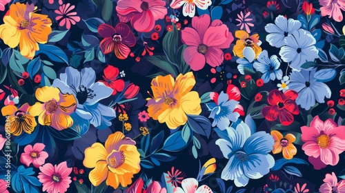Wallpaper Mural flower background. floral in summer background. Spring Meadow. Colorful flower background. Floral background for fashion, tapestries, prints. flowers bouquet wallpaper. Torontodigital.ca