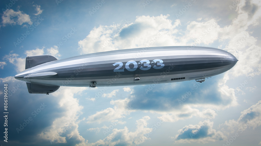 Obraz premium Signposts the direct way to 2033