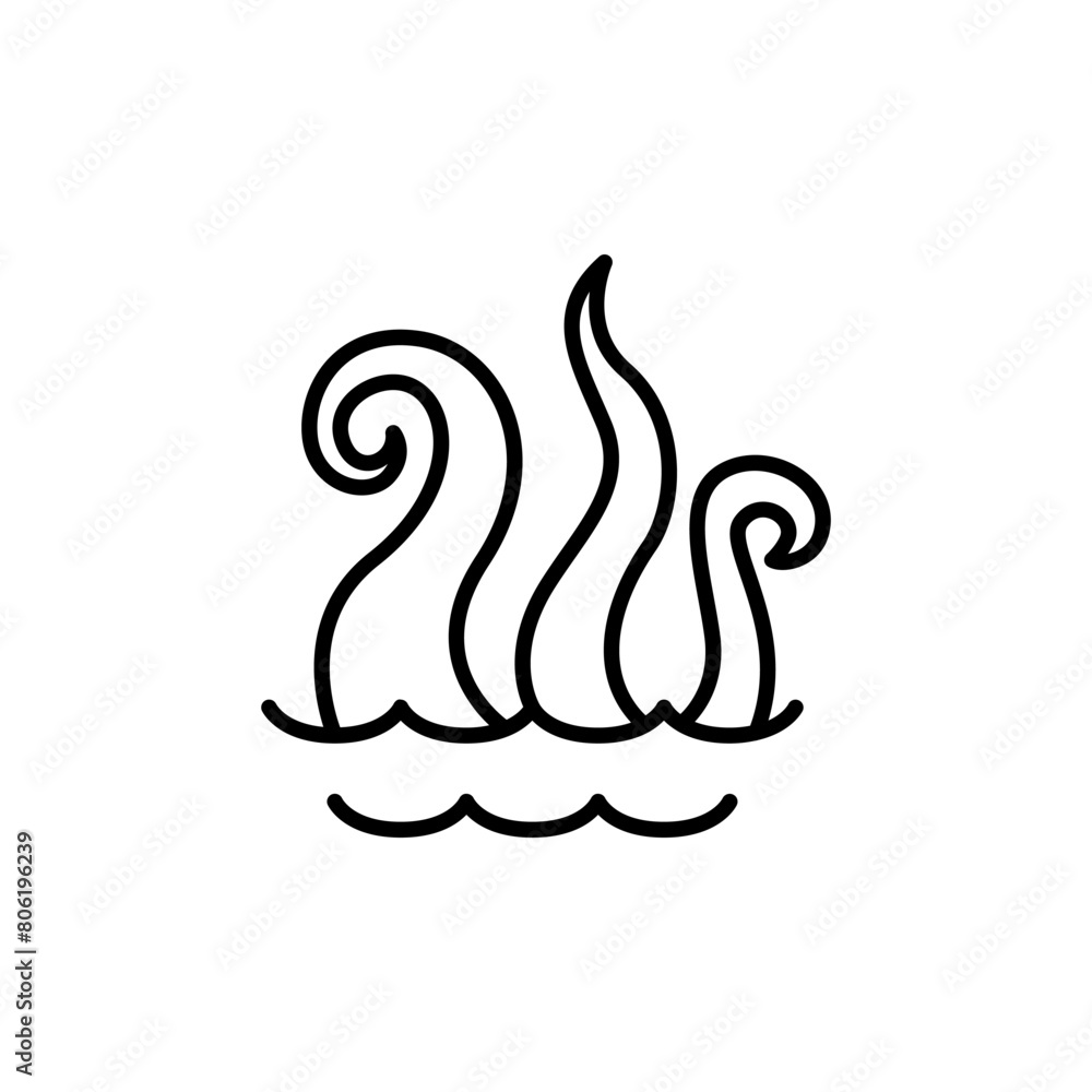 Fototapeta premium Octopus & tentacle icon