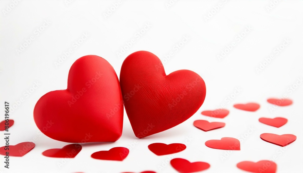 red hearts Concept of Valentine's Day.