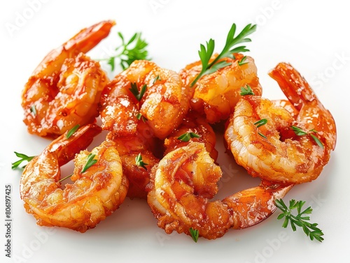 fried shrimps on a white plate