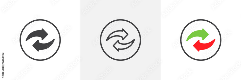 Interchange Icon Set. Role Reversal Vector Symbol. Interchange Icon Set. Role Reversal Vector Symbol.