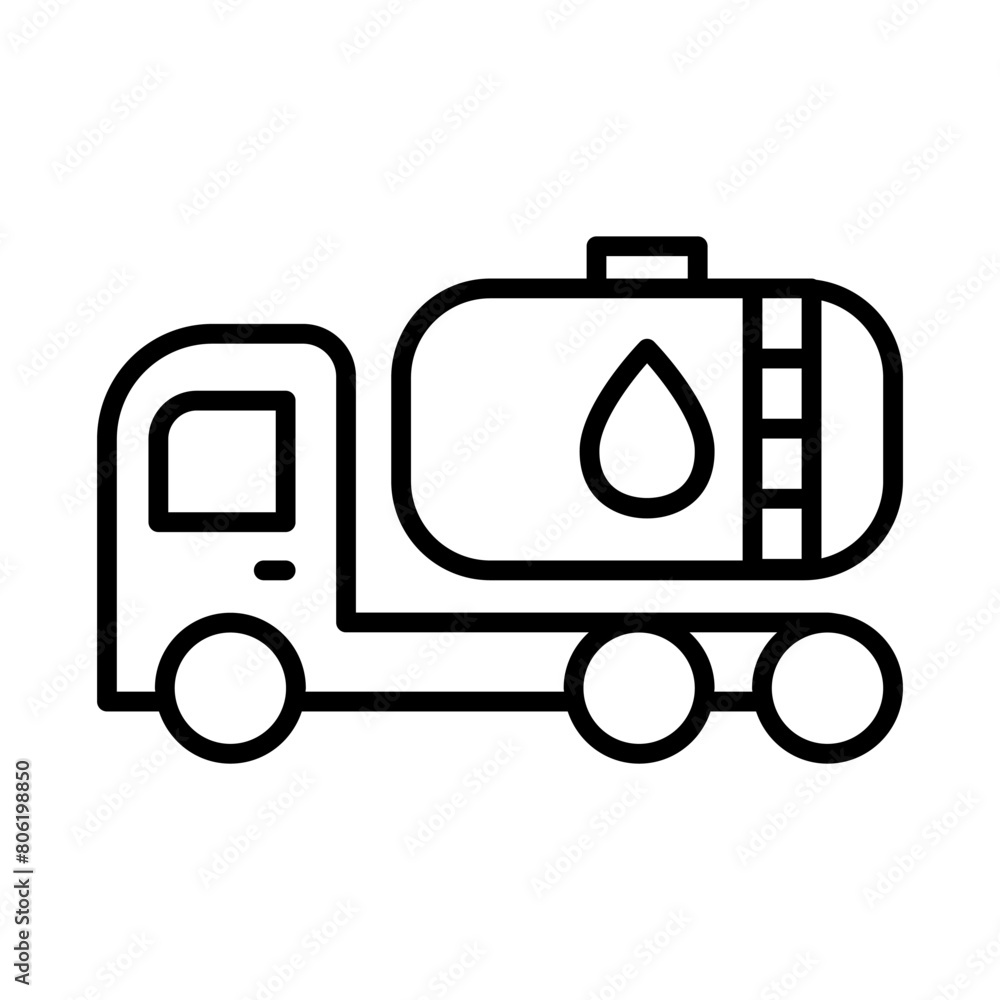 Fototapeta premium Fuel tanker truck icon