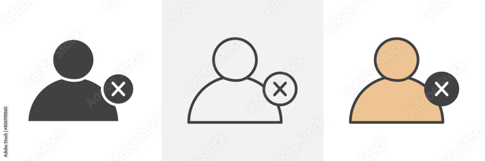 Remove Profile Icon Set. User Deletion Vector Symbol. Remove Profile Icon Set. User Deletion Vector Symbol.