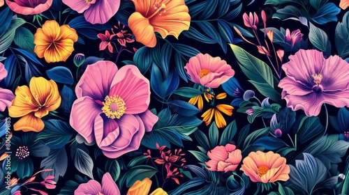 flower background. floral in summer background. Spring Meadow. Colorful flower background. Floral background for fashion, tapestries, prints. flowers bouquet wallpaper.