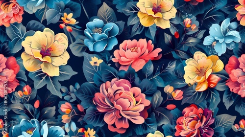 flower background. floral in summer background. Spring Meadow. Colorful flower background. Floral background for fashion, tapestries, prints. flowers bouquet wallpaper.