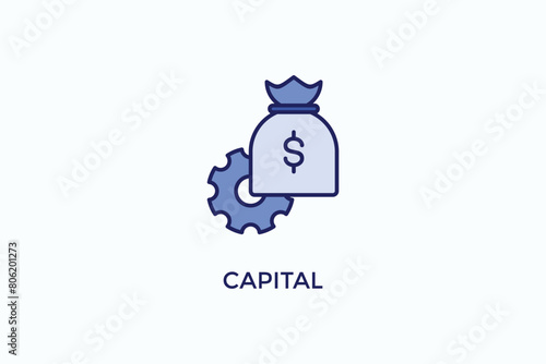 Capital Vector Icon Or Logo Illustration