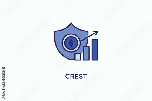 Crest Vector Icon Or Logo Illustration