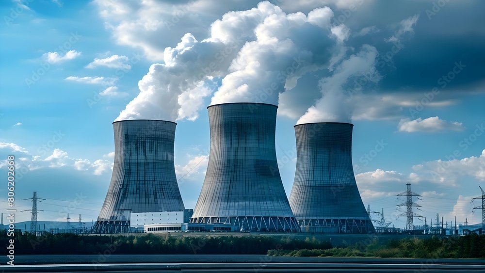 Atomic Energy Production in the Industrial Sector: The Role of Nuclear Power Plants. Concept Nuclear Power Plants, Industrial Sector, Atomic Energy, Energy Production