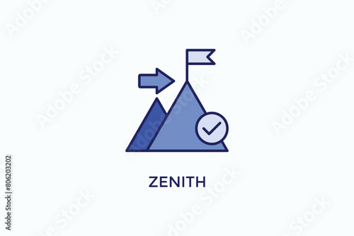 Zenith Vector Icon Or Logo Illustration