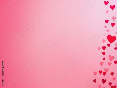 pink background with hearts © birdmanphoto