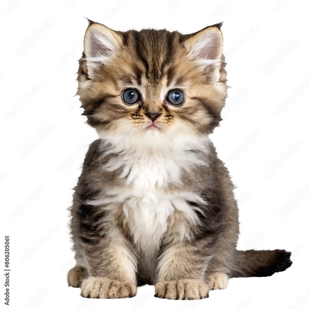 persian cat kitten sitting isolated transparent photo