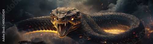 Dragon's Fury: Massive Serpent Creature Strikes with Devastating Force © Murda