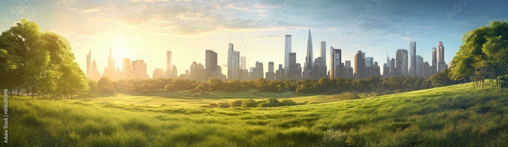 Urban Oasis: Panoramic View of Central City Park, a Tranquil Haven Amidst Bustling Streets Urban Oasis: Panoramic View of Central City Park, a Tranquil Haven Amidst Bustling Streets