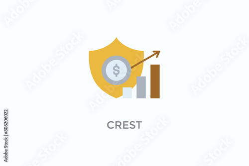 Crest Vector Icon Or Logo Illustration