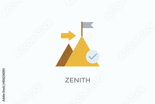 Zenith Vector Icon Or Logo Illustration