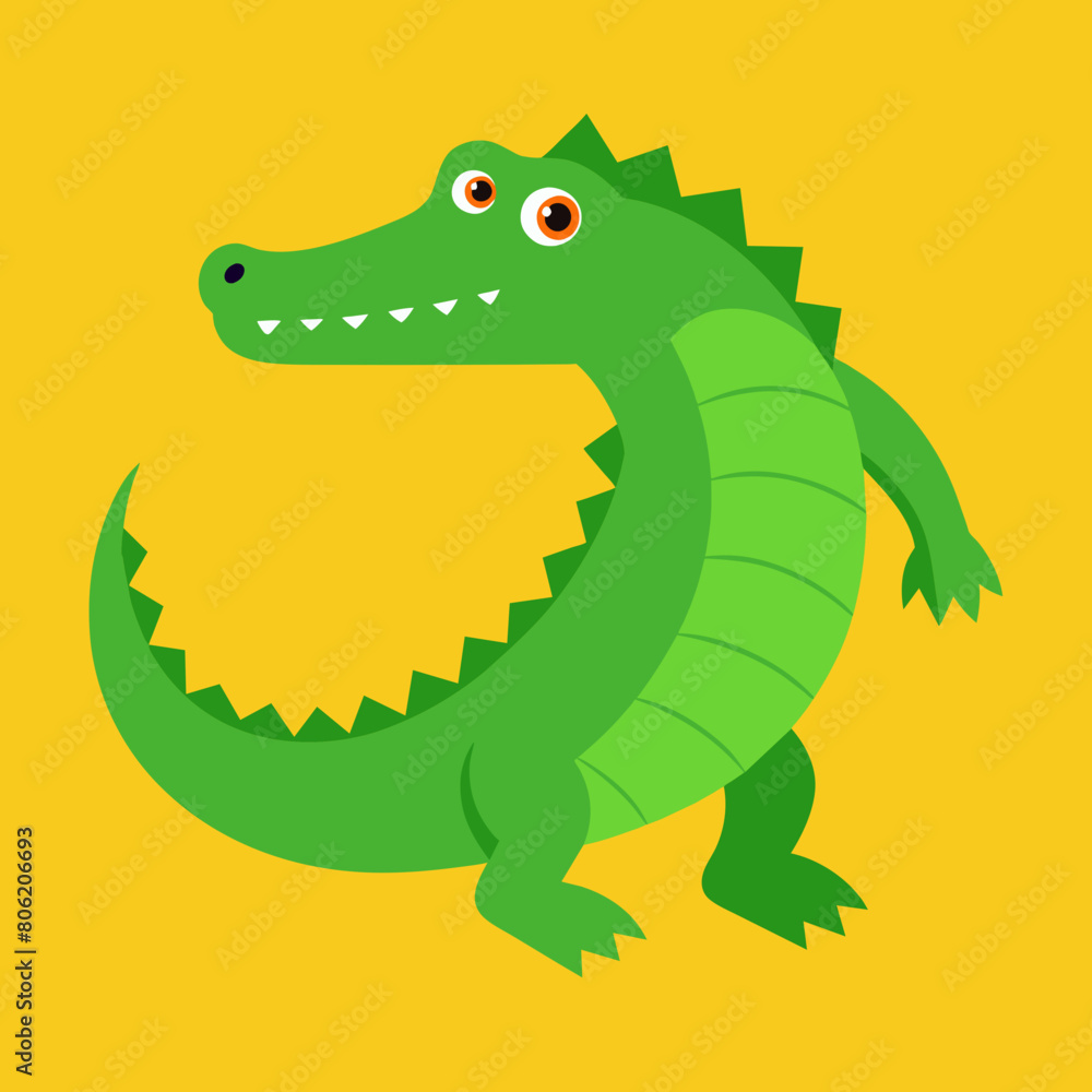 Fototapeta premium crocodile vector art silhouette illustration