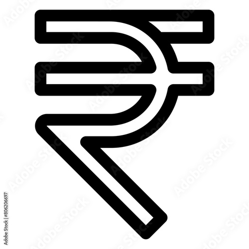 rupee line icon