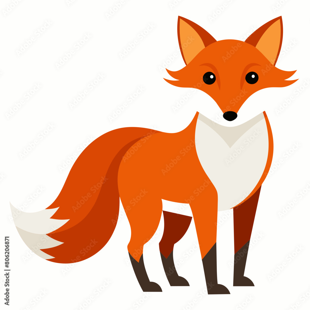 fox vector art silhouette illustration