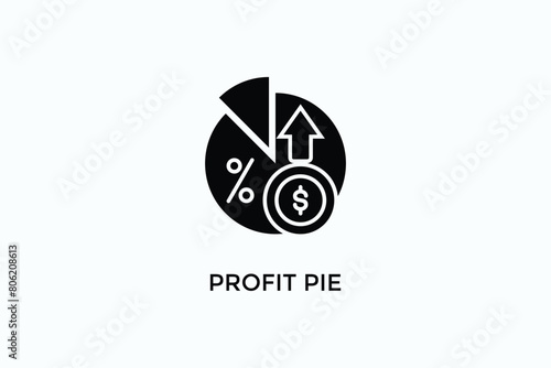 Profit Pie Vector Icon Or Logo Illustration