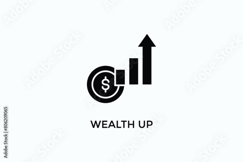 Wealth Up Vector Icon Or Logo Illustration