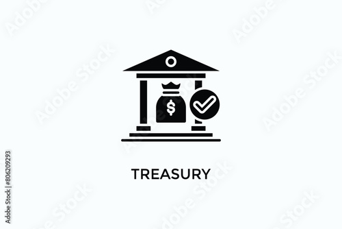 Treasury Vector Icon Or Logo Illustration