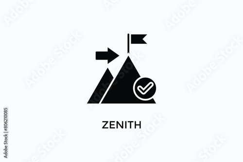 Zenith Vector Icon Or Logo Illustration