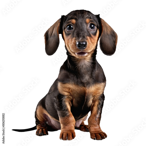 dachshund dog standing isolated transparent